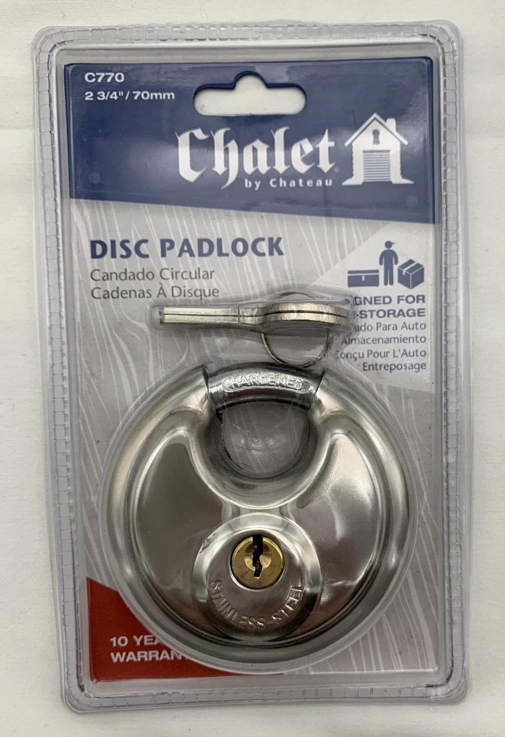 Disc Padlock - Recommended for Storage